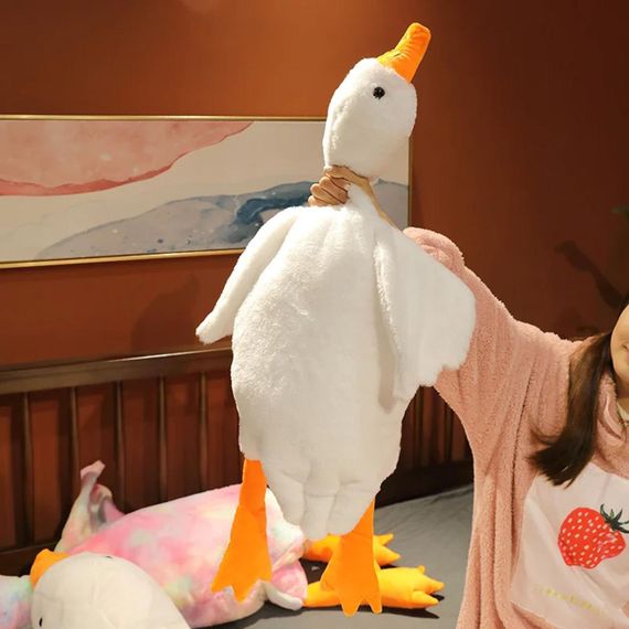 Плюшева іграшка подушка (50-90см), 50 см, Гусак / Дитяча м'яка іграшка-обіймашка / Іграшка антистрес | Зображення 9