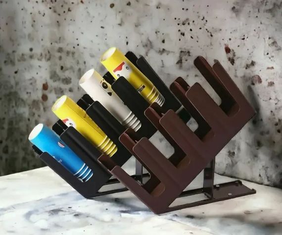 Диспенсер для стаканов с подставкой 45х24х12 см черный | Зображення 1