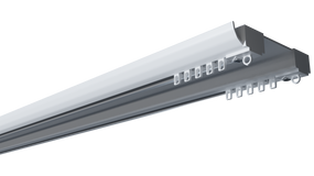 Алюмінієвий Карниз стельовий посилений дворядний, DS-2 Білий 250 див.