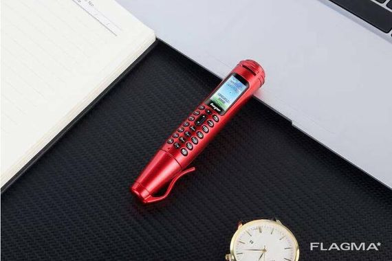 Ручка мобильный телефон портативный с камерой 0.08 MP и Bluetooth AK 007 (Красный) | Зображення 1