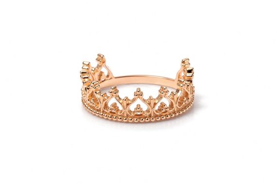 Кольцо «Корона» из красного золота К-0705 14.5