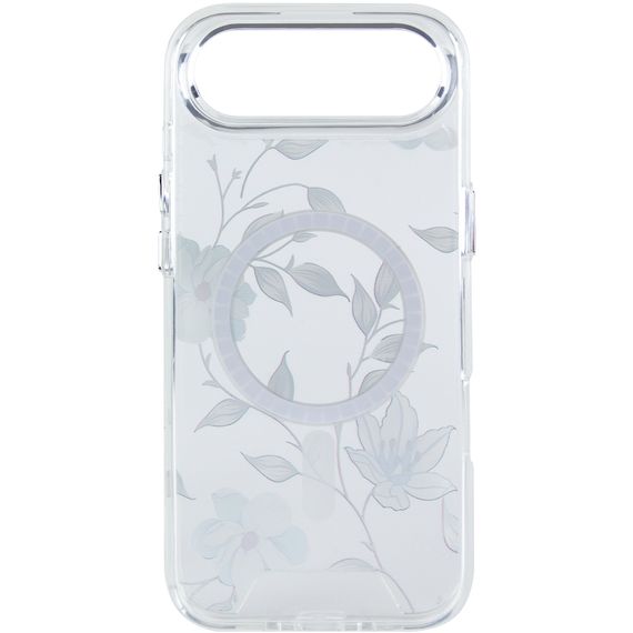 TPU+PC чохол Clear Garden with Magnetic Fit для Apple iPhone 17 Air (6.5") Blue Blossom | Зображення 2