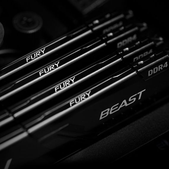 Модуль пам'яті для комп'ютера DDR4 64GB (2x32GB) 3200 MHz Fury Beast Black Kingston Fury (ex.HyperX) (KF432C16BBK2/64) | Зображення 9