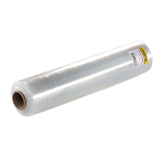 Стретч пленка 500мм, 3кг (20мкм) прозрачная, втулка 200г UNIFIX
