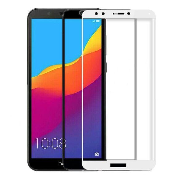 Захисне скло 2.5D на весь екран для Huawei Y5 Prime (2018) / Honor 7A колір Білий | Зображення 3