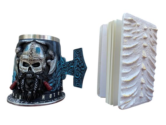 Подарунковий набір Кухоль 3D Молот Тора Бородастий Вікінг і Блокнот 3D «Око Крижаного Хранителя» | Зображення 1