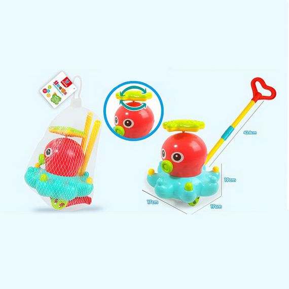 Каталка осьминог A0365 с ручкой | Зображення 1