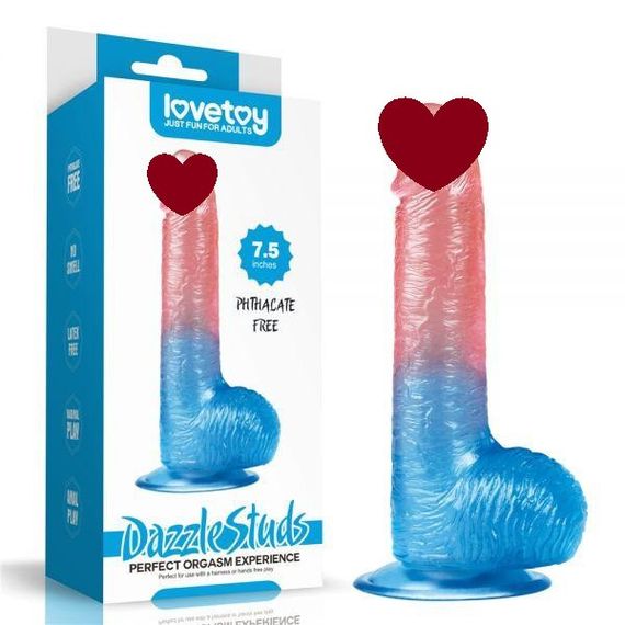 Двоколірний Фалоімітатор 7.5" Dazzle Studs Sex Aura