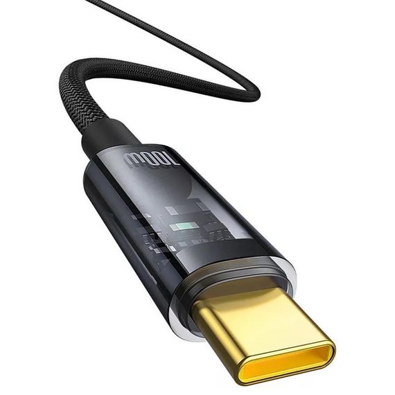Дата кабель Baseus Explorer with Auto Shutdown Type-C to Type-C 100W (1m) (P103197031) Cluster Black | Зображення 3