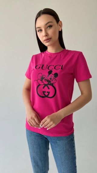 Жіноча футболка Gucci рожева | Зображення 3