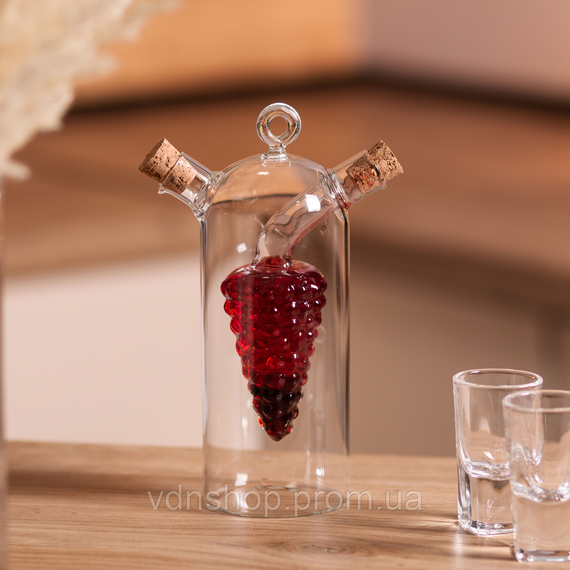 Пляшка для олії та оцту 2 в 1 подвійна 380 мл скло HP-34-12 | Зображення 4