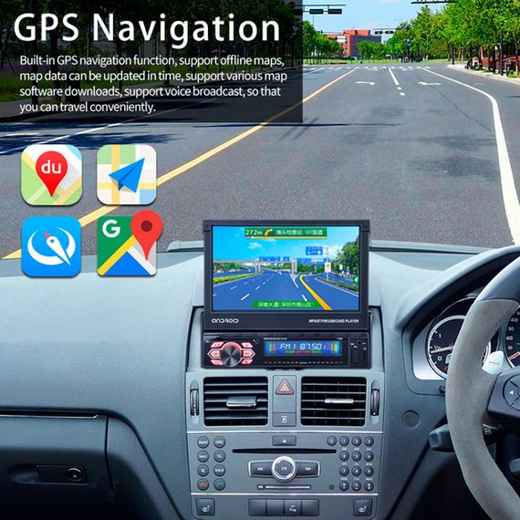 Автомагнітола 1DIN з висувним екраном 7 GPS XPRO CTC-707 (41104-CTC-707_2511) | Зображення 7