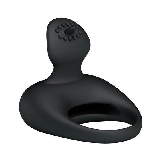 Эрекционное кольцо - Pretty Love Stimulating Tonguo Penis Ring Black sexstyle | Зображення 3