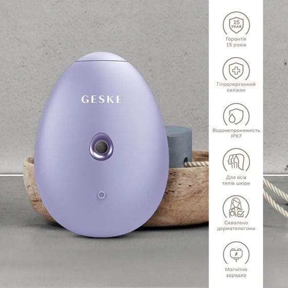 Электронный освежитель для увлажнения лица GESKE Facial Hydration Refresher 4в1 gray, Фиолетовый | Зображення 2