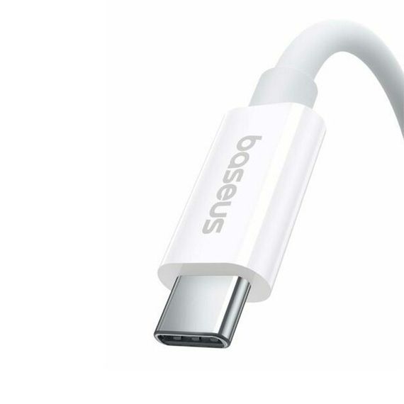 Дата кабель Baseus Superior 2 USB4 Full-Function Type-C to Type-C 240W (1.8m) (P10365200211-05) Moon White | Зображення 1