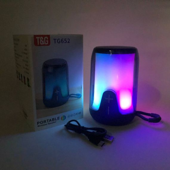 Портативна колонка TG652 5W з RGB підсвічуванням та ремінцем. KY-704 Колір: синій | Зображення 8
