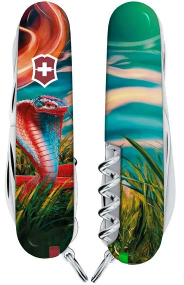 Ніж Victorinox Swiss Army Huntsman Zodiac. Барвиста кобра | Зображення 1