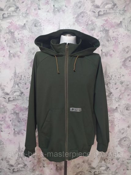 Худі чоловічий хакі осінній весняний толстовка світшот анорак футер двонитка 66