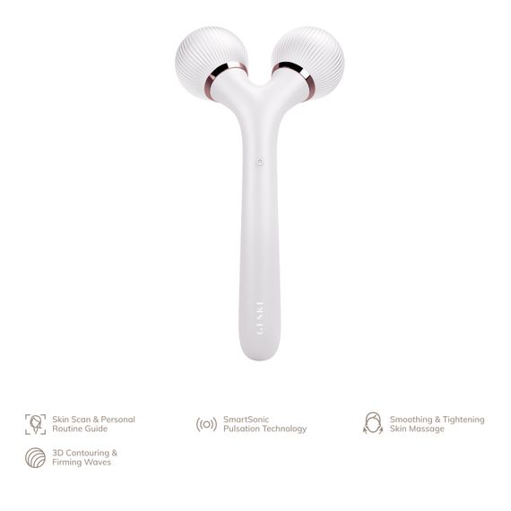 Електронний ультразвуковий ролик для обличчя та тіла GESKE Sonic Facial&Body Roller 4в1 starlight | Зображення 1