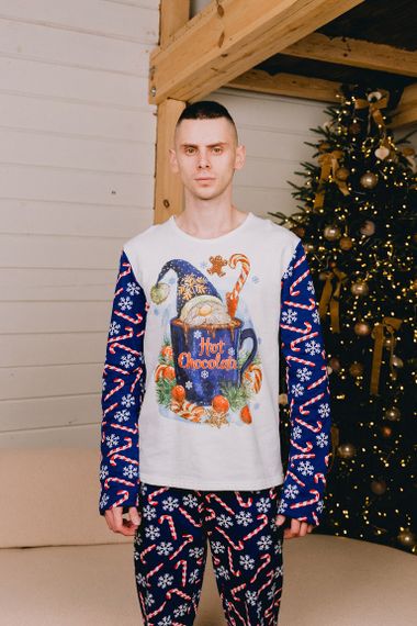 Піжама чоловіча "Family look" Носи своє 48 Синій (p-7566-179516) | Зображення 8