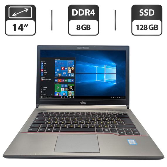 Ноутбук Fujitsu LifeBook E746 / 14" (1366x768) TN / Intel Core i5-6200U (2 (4) ядра по 2.3 - 2.8 GHz) / 8 GB DDR4 / 128 GB SSD / Intel HD Graphics 520 / WebCam б/у