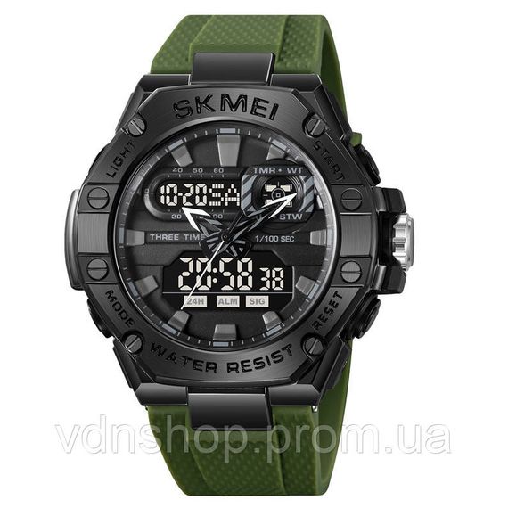 Годинники армійські оригінал SKMEI 2221AG, Хороші наручні годинники чоловічі Водонепроникні PM-75 | Зображення 2