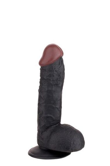 Вібратор на присосці Dream toys BigStuff з пультом, реалістичний, чорний sexstyle