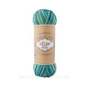 Шкарпеткова пряжа Alize Artisan Superwash, 9001