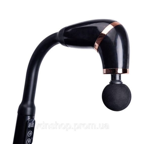 Перкуссионный ручной массажер аккумуляторный 17 Вт зарядка от USB до 3200 об/мин Черный HP-11-11B | Зображення 1