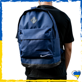 Рюкзак Nike. Дно екошкіра. Рюкзак Найк темно-синій. Унісекс рюкзак, вмісткий