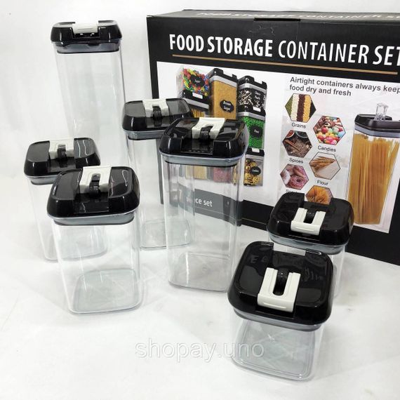 Органайзер для зберігання спецій FOOD Storage Container Set, Прозорі контейнери для спецій FB-89 | Зображення 9