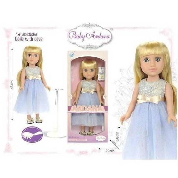 Кукла Модница в голубом платье 45см Baby Ardana