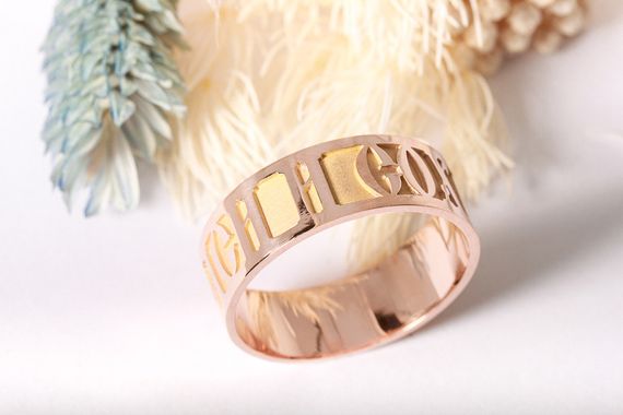 Мужское золотое кольцо спаси и сохрани 21 | Зображення 1