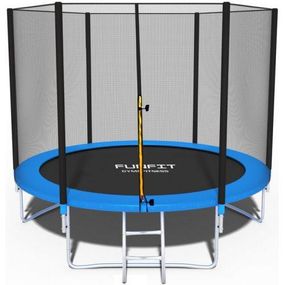Батут Funfit 8ft (252см) синій з зовнішньою сіткою
