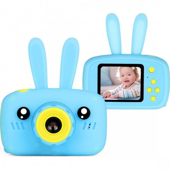 Детский фотоаппарат Зайка Baby Photo Camera Rabbit | Детская фото видео камера | Таймер | Встроенные режимы с масками и стекерами
