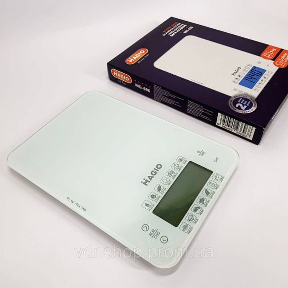 Кухонные весы с измерением объема MAGIO MG-696, Кухонные электронные весы для взвешивания продуктов AZ-14 | Зображення 5