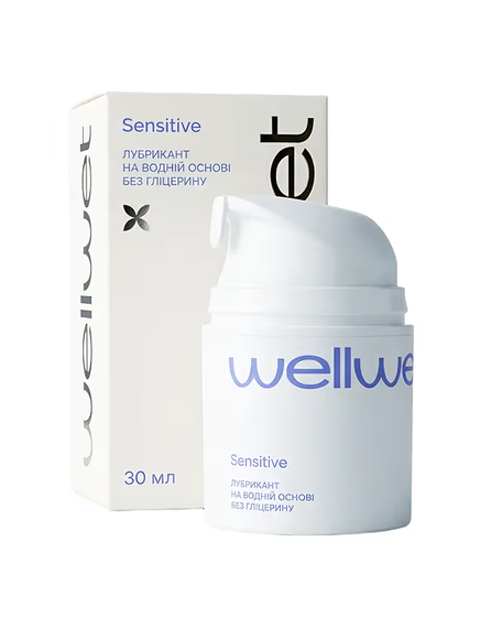 Лубрикант на водной основе WellWet Sensitive, без глицерина, 30 мл Sex Aura | Зображення 1