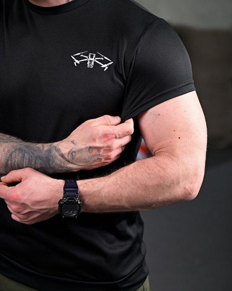 Тактична футболка для відведення поту War Drones black ПП7646 | Зображення 3