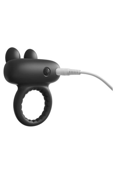 Ерекційне віброкільце Dreamtoys Ramrod Rabbit з вушками для клітора, чорне Sex Aura | Зображення 6