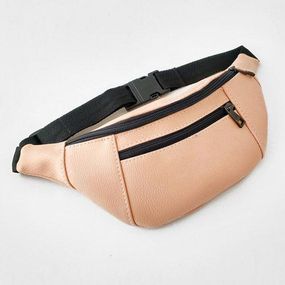 Сумка на пояс BUMBAG з екошкіри, пудра (EBB2_PUD)