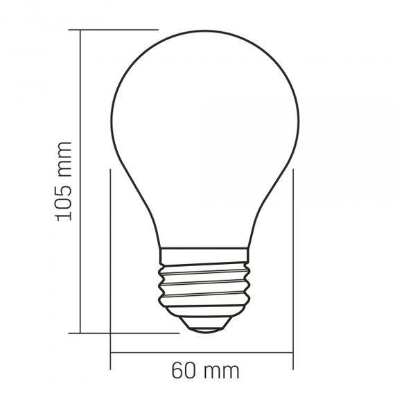 LED лампа VIDEX Filament VL-DA60MO 4W E27 3000K Porcelain dimmable | Зображення 2