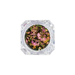 Дуохромные хлопья (блестки) Розовый/Зеленый (пигменты для глаз) Stargazer DUOCHROME FLAKES Pink/Green