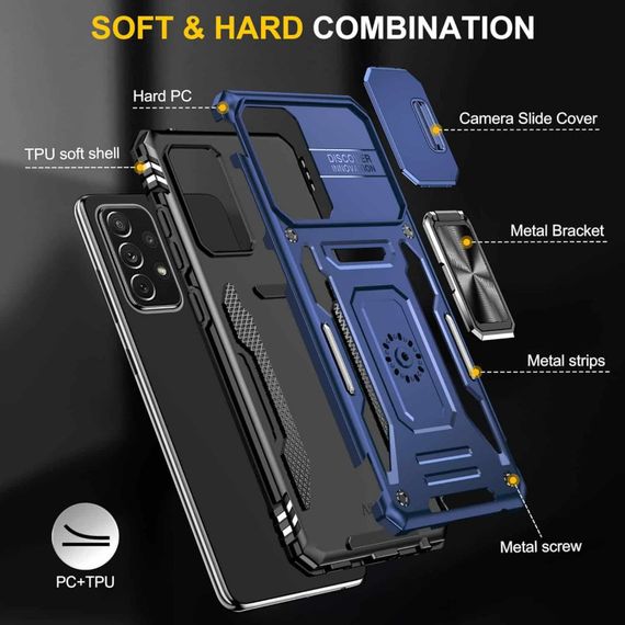 Ударопрочный чехол Camshield Army Ring для Samsung Galaxy A53 5G Синий / Navy | Зображення 3