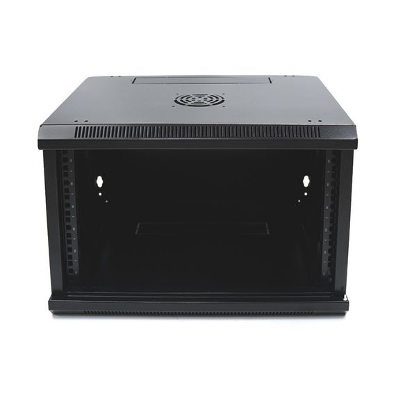 Шафа Merlion 6U, 600*350*367 (Ш*Г*В) мм загартоване скло, чорна, сталь 1,2мм, із замком (у розібраному вигляді!!!), Black | Зображення 3
