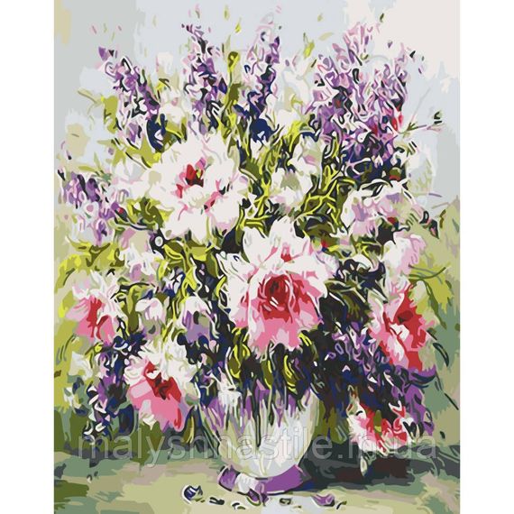 Картина за номерами "Строкатий букет" Art Craft 12154-AC 40х50 см