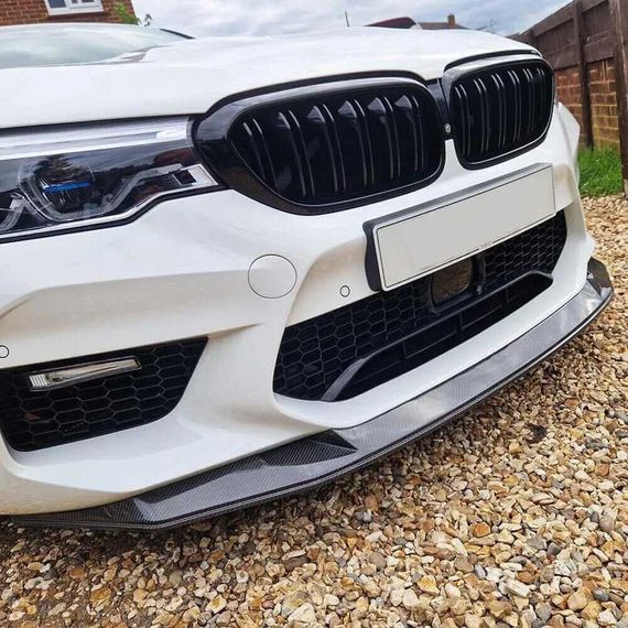 Накладка на передній бампер Lip V3 (для M5 F90 2017-2020, Карбон) для BMW 5 серія G30/31 рр | Зображення 1