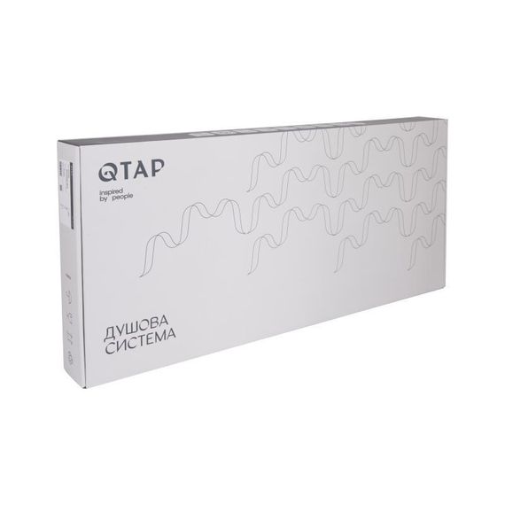 Душевая стойкая универсальная Qtap Plava на два потребителя 1015 мм прямоугольная QT1001CRM Chrome | Зображення 7