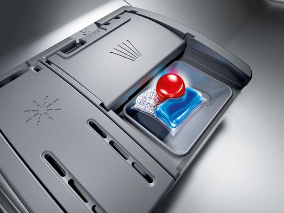 Посудомийна машина Siemens вбудована, 10компл., A+++, 45см, дисплей, 3й кошик, Zeolith, чорний (SR65ZX65MK) | Зображення 6