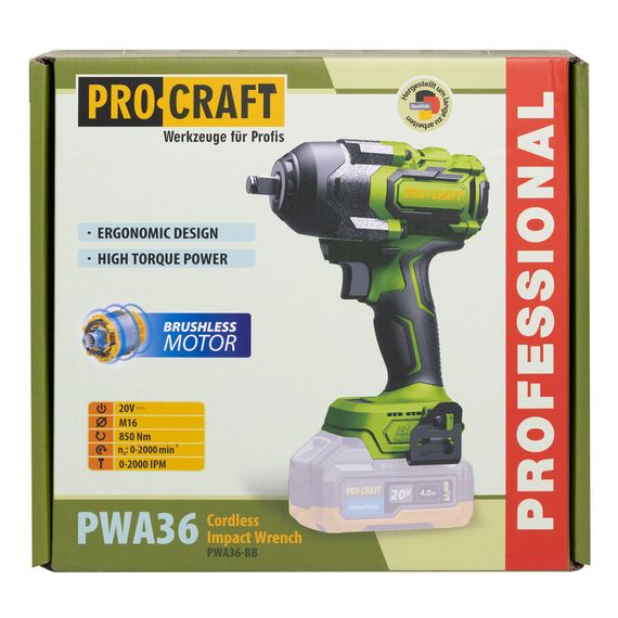 Аккумуляторный гайковерт Procraft PWA36 (без АКБ и ЗУ) 030036