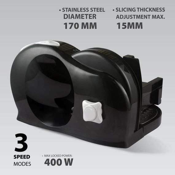 Слайсер-ломтерізка електричний Maestro MR-591 для нарізки м’яса, сиру, хліба та овочів | Зображення 2